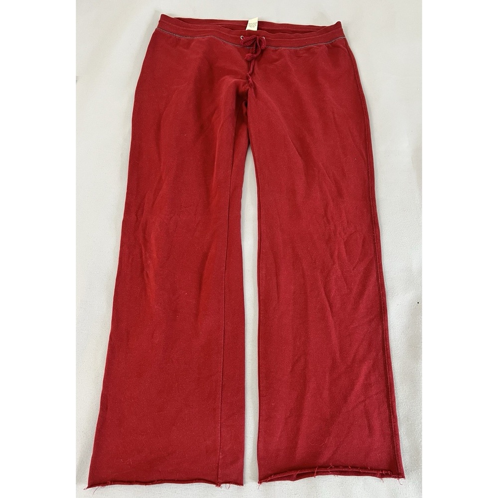 Y2K Vintage Lucky Brand Sweatpant Wide Leg Women's XL Cotton Red Berry